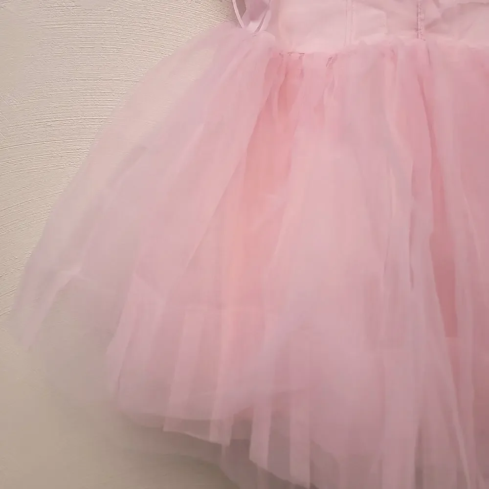 Fashion Nova Tulle Mini Dress Size S So In Love Pink - Picture 9 of 10